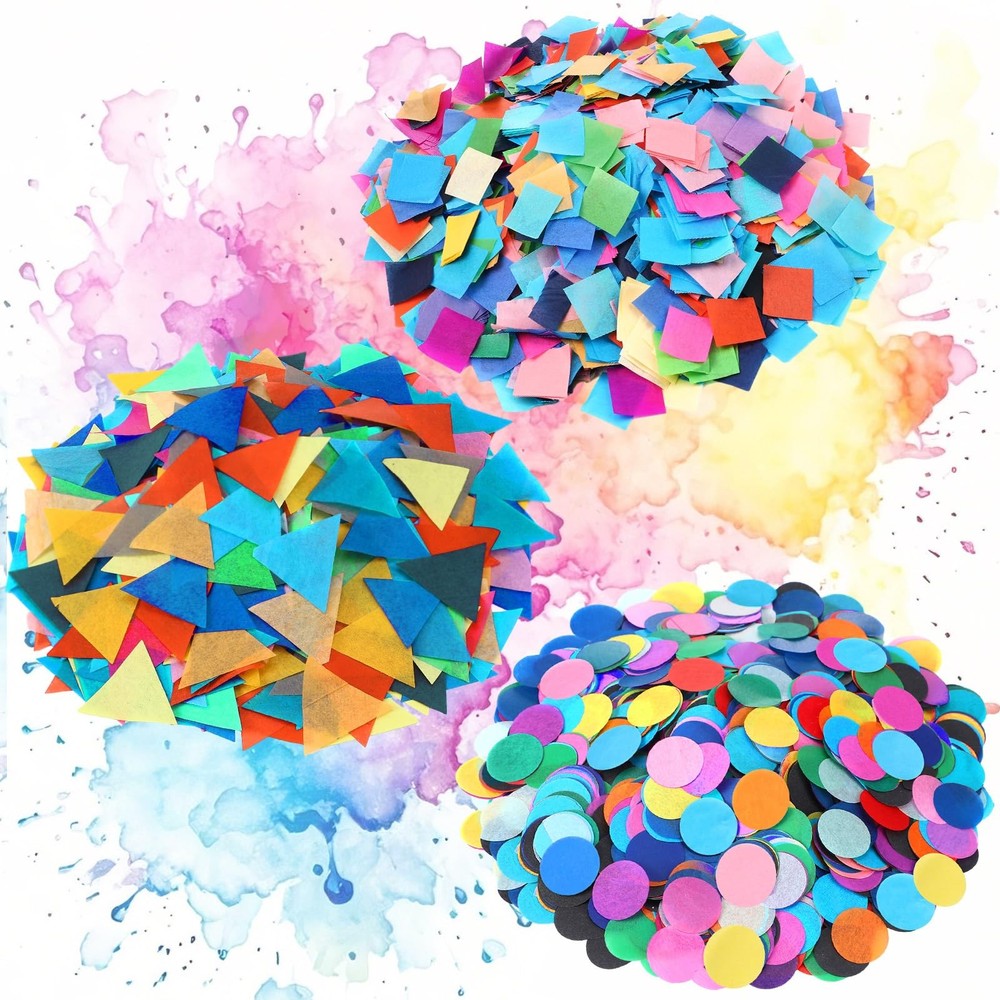 9000 PCS Bleeding Tissue Paper 1 Inch Squares Art Watercolor DIY Projects