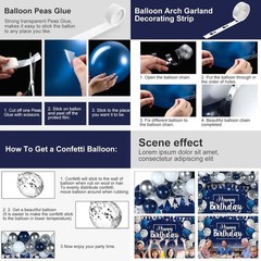 Birthday Party Decorations Bundle – Blue/Silver