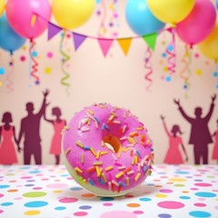 1 Pc Pink Fake Donuts,Donuts Simulation Artificial Doughnuts Dessert Cake Par…