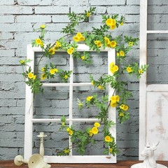 185cm Silk Daisy Vine with Flexible Stems for Vertical Garden and Wall Hanging