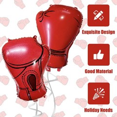 4Pcs Inflatable Boxing Gloves Balloons, Boxing Party Decorations, Red Wrestli…