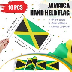 56 Pcs Jamaica Party Decorations Set 2 Jamaican String Flag Banner 10 Hand He…