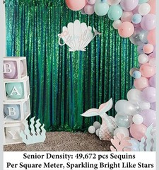 Sequin Backdrop Curtain 130cmx260cm Colorful Green Glitter Sequin Backdrop