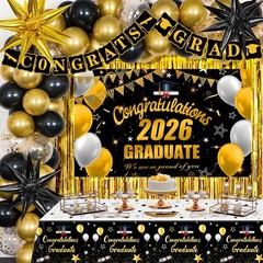 Nigifter Graduation Decorations 2026, 71PCS Gold Themed Set, Graduation…