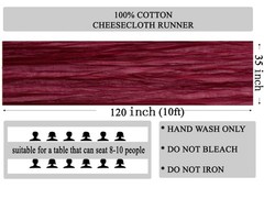 MDS Pack of 12 Cheesecloth Table Runner 35×120 Inch, 10FT Long Gauze Cheese C…