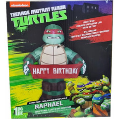 Nickelodeon Teenage Mutant Ninja Turtles 3.5FT Raphael with Birthday Banner