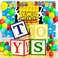 Two Infinity and beyond Birthday Decorations, 2Nd Birthday Decorations for Boy,