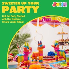 3 pcs Mini Donkey Pinatas 7″x5.5″ Cinco De Mayo Rainbow Color for Fun Fiesta Tac