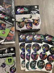 Nintendo Splatoon Birthday Party Kit Supplies Decoration Lot of 16