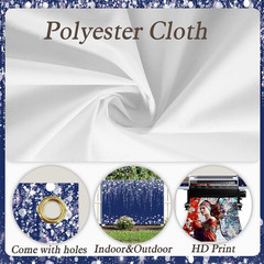 7×5 FT Navy Blue White Silver Glitter Backdrop Wedding Photography Decor Set