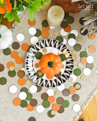 Brown Confetti Glitter Table Decorations Golden Greenery Scatter Surprise Paper