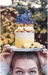 Glittery Royal 13th Birthday Cake Topper Set – Personalized Party Decor
