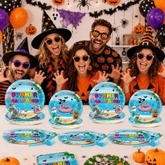 96PCS Summer Halloween Birthday Party Decoration Halloween in Summer Skeleton
