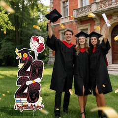 2026 Graduation Decorations Yard Sign, 3.5 FT Tall Class of 2026 Congrats Grad Y