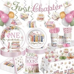 First Birthday «One for the Books/ First Chapter» Girls Birthday Party Decor NEW