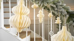 12 Pcs 3D White Honeycomb Paper Lanterns – Hanging Ornaments for Indoor/Outdoor