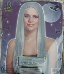Old Witch Long Grey Wig Halloween Fancy Dress Theme