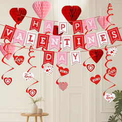 Valentines Day Decorations Kit 31 PCS Valentine’S Swirl Hanging Decorations with
