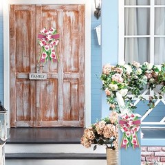 Hying 2 Pieces Spring Flowers Bows for Wreath, Style 2: 2pcs Smaller Tulips