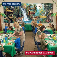 Frienda 18 x 6 ft Rainforest Falls Backdrop Decoration Extra Large 2026 VBS Back