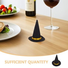 30 Pcs Mini Felt Witch Hat Hallowween Decoration Party Bottle Topper Toppers