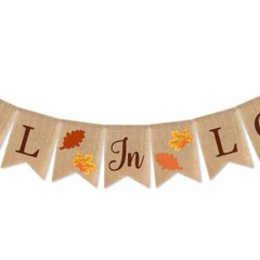 Fall In Love Banner Sign Garland for Thanksgiving Fall Autumn Wedding Party