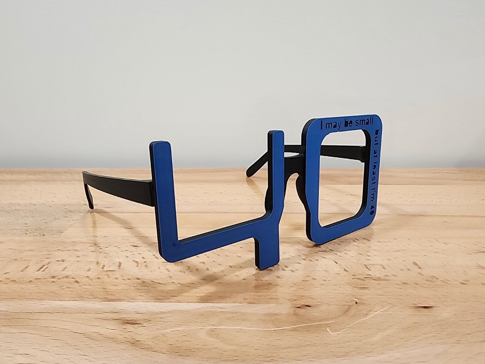 CUSTOM Happy 40th Birthday Glasses – Add your own Tag Line!