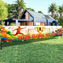 World Cup Party Decorations 118×20 Inches Football 2026 Soccer Party Banner Tour