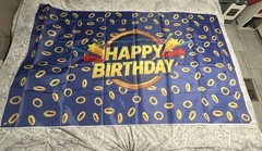 Happy Birthday Backdrop Banner rings