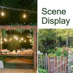 2 Pcs Silk Wildflower Garland Spring Daisies Flowers Garland Outdoor Rose Red