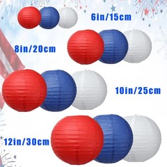 colorful paper lanterns (Red-Blue-White)