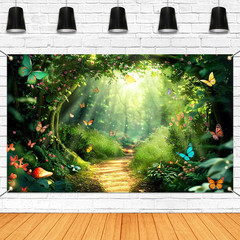 Enchanted Forest Photography Backdrop for Fairy-Themed Celebrations, 70.8×43.3 I