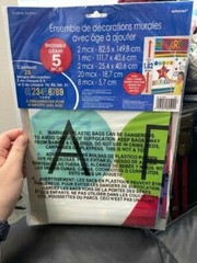 Happy Birthday Rainbow Birthday Add Any Age Wall Decorating Kit 5 pc Over 6 Feet