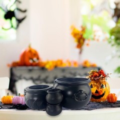 Halloween Witch Cauldron Kettles Candy Holders, Set of 4, Party Decoration
