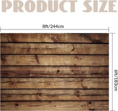 Peryiter Wood Backdrop Wooden Wall Background Rustic Backdrop Durable Polyester
