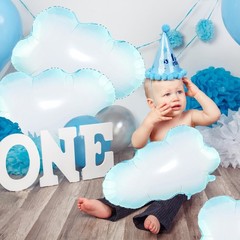 10 Pcs White Cloud Balloons, Clouds Theme Decorations for Baby Shower and Par…