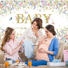 Avezano Baby in Bloom Backdrop Wildflower Baby Shower Party Decorations Water…