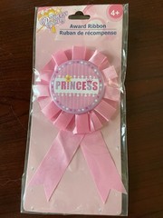 Princess Party «Princess» Pink Award Ribbon New Sealed Package ages 4+