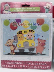 Cocomelon Birthday Photo Booth Backdrop Banner Happy Birthday Party Supplies