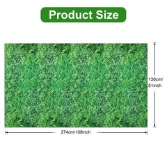 PHOGARY Grass Tablecloth, 3pcs Disposable Plastic Green Table Cover 54 x 108 …