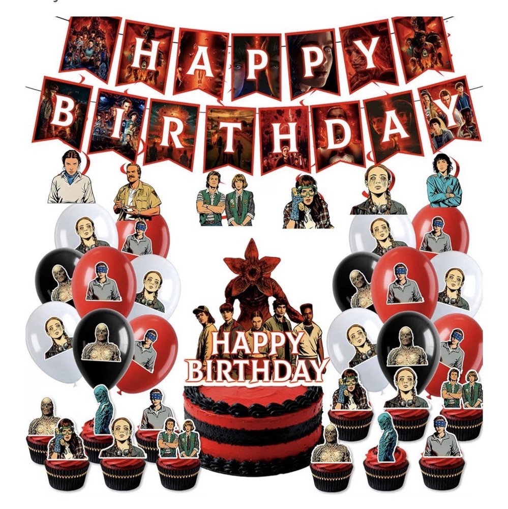 50 Piece Stranger Things Themed Birthday Party Decorations ❗️ New
