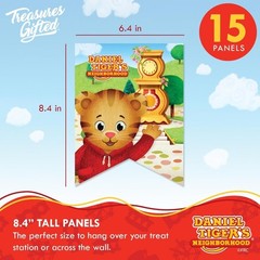 Happy Birthday Banner Pre-strung Party Decorations for Daniel Tiger Themed Party