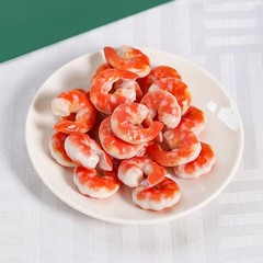 15 PCS Artificial Shrimp Figurines Lifelike Plastic Fake Food Model Photo Prop