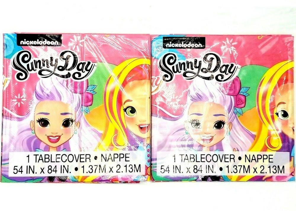 Sunny Day Birthday Party Kids All Over Print Tablecloth 2 Packs Nickelodeon NEW