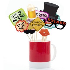 Scapa Retirement Photo Booth Props 36 pc Party Supplies for Pictures and Deco…