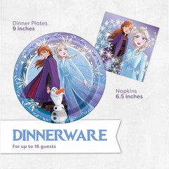 Frozen Birthday Party Decorations | Serves 16 | Banner, Tablecloth, Plates, Napk