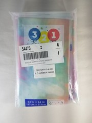 6 Watercolor Tie Dye Birthday Plastic Tablecloths 54 in. X 84 in. New Sealed