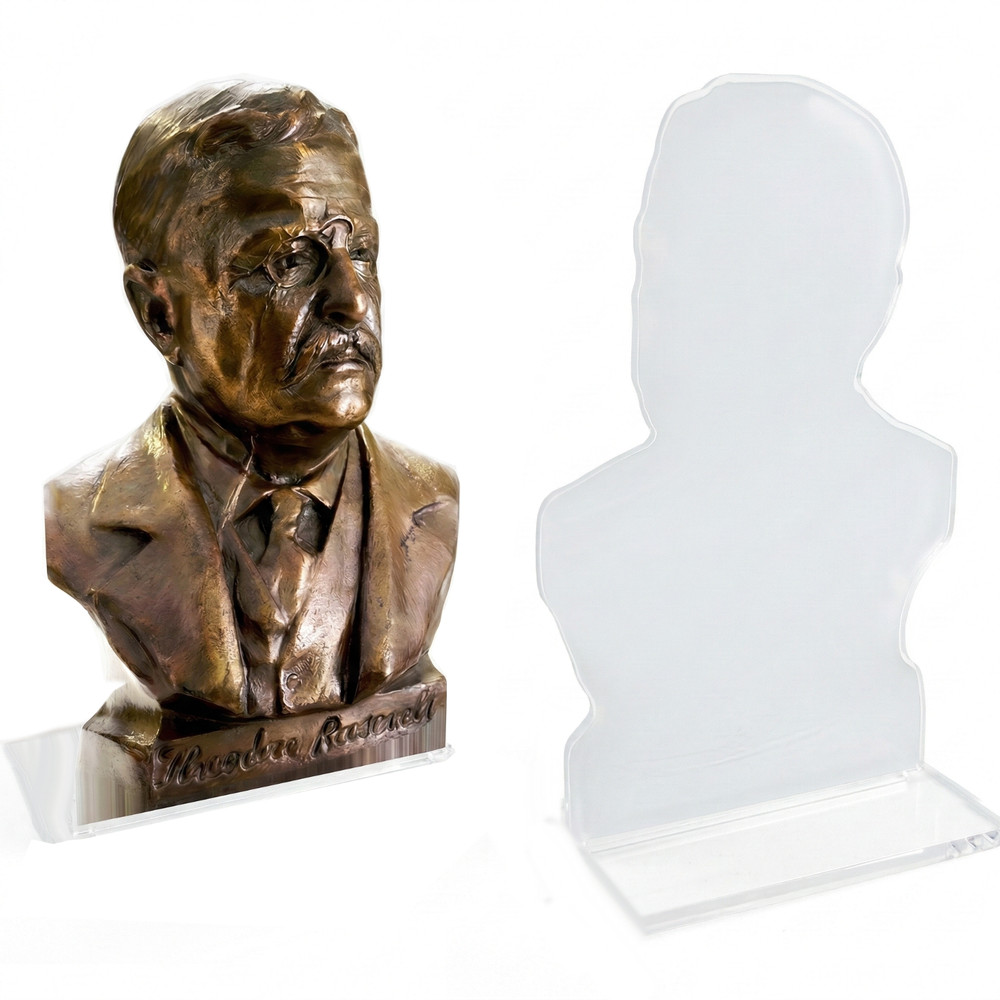 MH25955 President Teddy Theodore Roosevelt Metal Bust 2D 8in Acrylic Standee