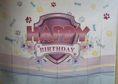 Happy Birthday Paw Patrol ( Skye ) Themed Backdrop 5ft X 7ft