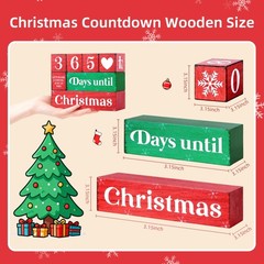 365 Days Christmas Countdown Wooden Tiered Tray Decor Activities Dice Gifts